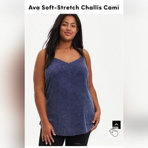 Torrid Size 1 Ava soft-stretch challis cami
